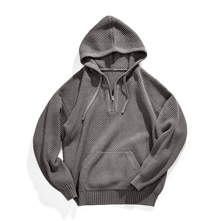 Rockfella Half-Zip Knitted Hoodie